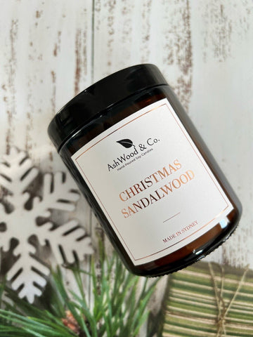 Christmas Sandalwood Soy Candle - Ashwood & Co.