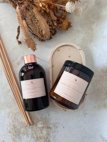 Japanese Honeysuckle Soy Candle + Diffuser Gift Pack - Ashwood & Co.