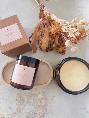 Lychee + Peony Soy Candle - Ashwood & Co.