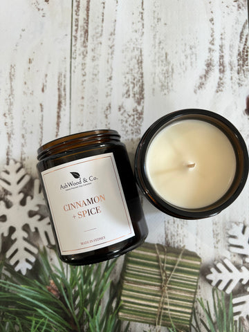 cinnamon and spice soy candle