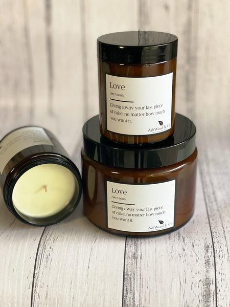 Love Quote Soy Candle - Ashwood & Co. 
