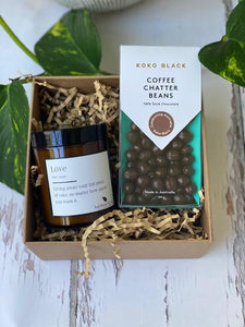 Love Quote Soy Candle + Koko Black Chatter Chocolate Beans - Ashwood & Co. 